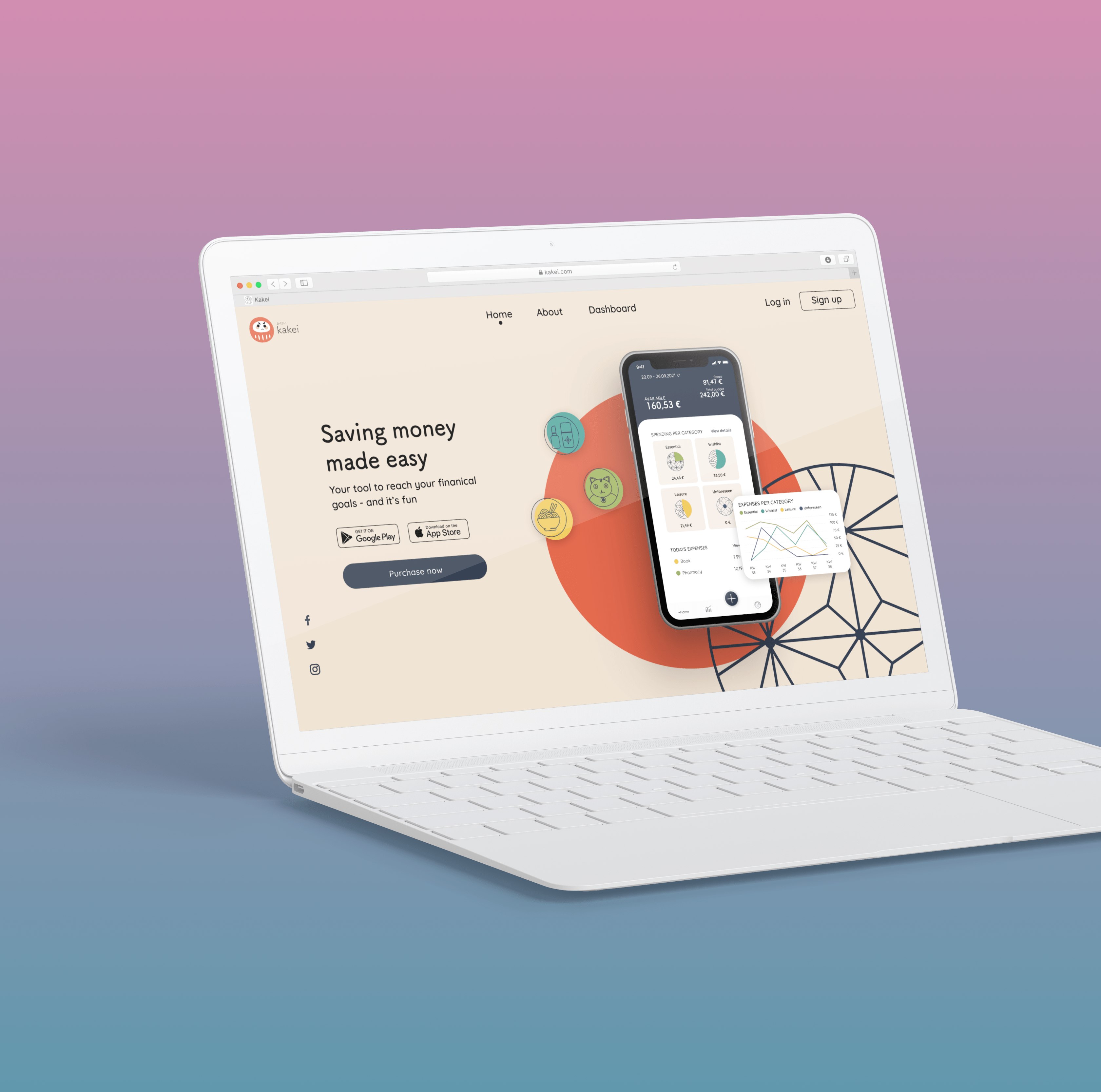 Kakei landing page